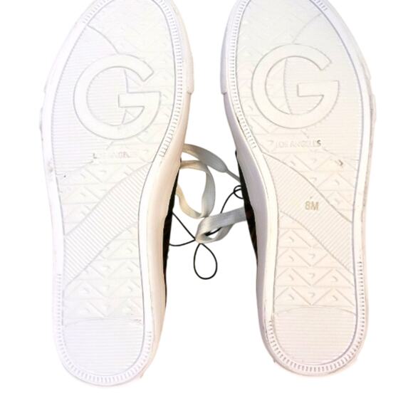 NEW! GUESS Tiger Animal Print Sneakers Womens 8 Brown Velour Avant Garde Glam - Picture 12 of 16